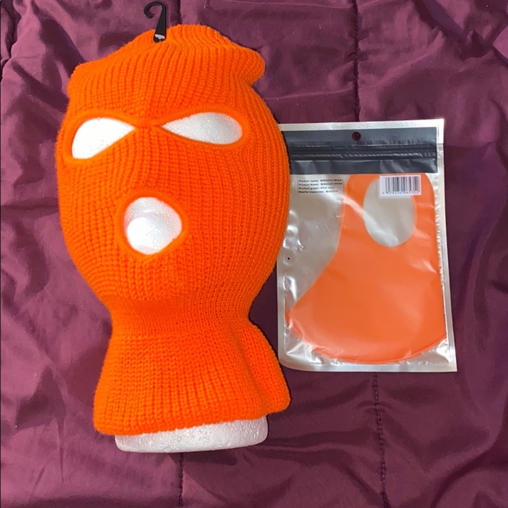 Orange Ski mask with free orange mask